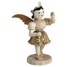 Engel mit Weihnachtskugeln natur - 6 cm Engel mit Weihnachtskugeln natur - 6 cm