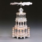 Pyramide weiß/gold unbestückt - 49 cm Pyramide weiß/gold unbestückt - 49 cm