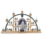 Kolbe Schwibbogen Dresdner Frauenkirche im Mundloch, elektr. beleuchtet - 70 cm