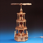 Pyramide Christi Geburt natur, 3-stöckig, elektrisch, indirekt beleuchtet - 73 cm Pyramide Christi Geburt natur, 3-stöckig, elektrisch, indirekt beleuchtet - 73 cm
